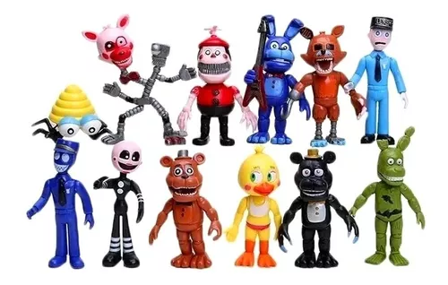 5 bonecos Five Nights at Freddy animatronic Fnaf Chica, Bonnie