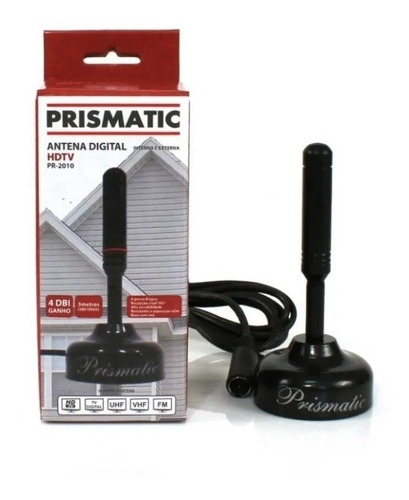 Kit Conversor Digital Para Tv + Antena Interna Base Imã 3m