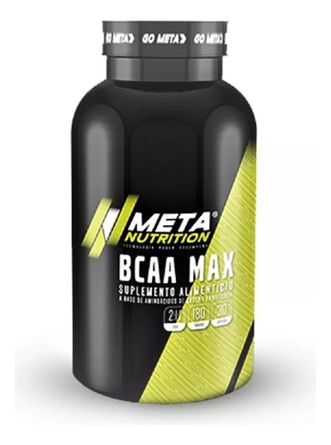 Aminoacidos Bcaa Meta Nutrition Bcaa Max 180 Tabletas Sabor Sin sabor