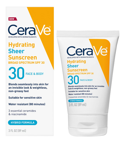 Cerave Protector Solar Transparente Hidratante Spf 30 Para .