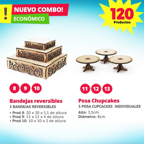Imagen 5 de 10 de Candy Bar Fibrofacil 120 Productos Mdf Candybar Fibrofacil