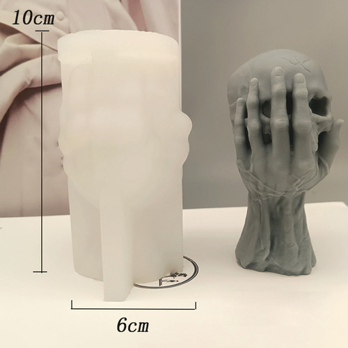 Molde De Silicona Para Velas Con Forma De Calavera, Decoraci