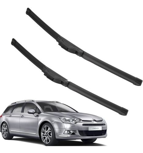 Kit 2 Escobillas Delanteras Flex Goma Citroen C5 2001 A 2008