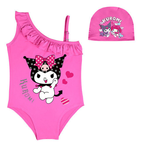 Xzc Lindo Traje De Baño Una Pieza Para Mujer Sanrio Kuromi