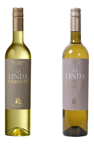 Vino La Linda Chardonnay 750ml + La Linda Torrontes 750ml