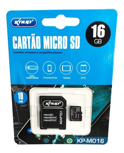 Cartão De Memória Ultra Microsd Classe10 16gb Knup Kp-m16