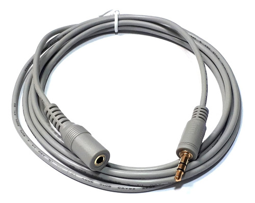 Alargue Cable Auxiliar Miniplug 3,5mm Macho A Hembra 5 Mts