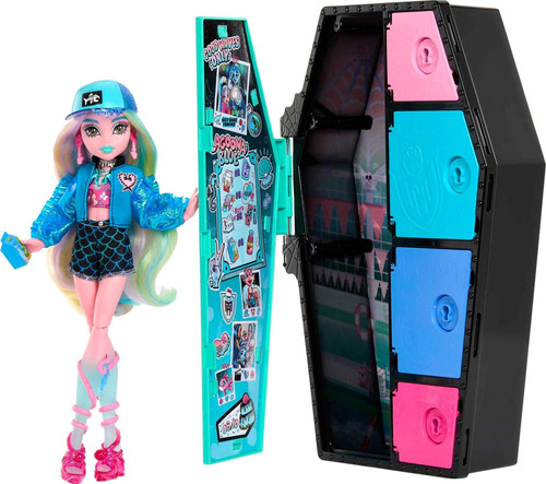 Muñeca Moderna Monster High Lagoona Blue Con Armario Para Di