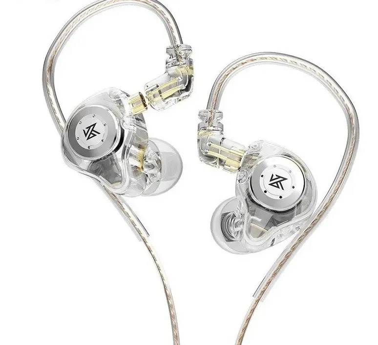 Audífonos Kz Edx Pro Monitores In Ear Hifi// Kz Edx//trn Mt1 Color Transparente Sin Microfono Luz Cristal