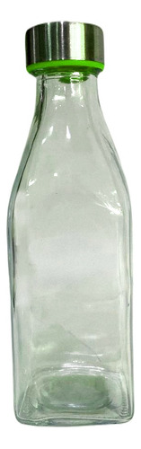 Botella de agua de vidrio de 500 ml en color rojo, color verde
