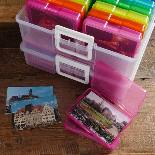 . Estuches De Fotos Y Organizador De Manualidades Multicolor