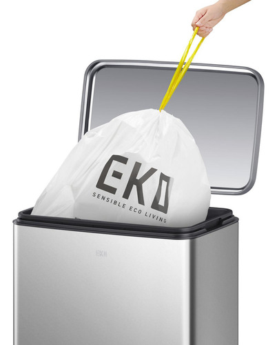 Bote De Basura Acero Inoxidable 20 L Con Tapa Eko Madison