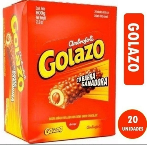Golazo Barra De Chocolate Y Cereal (caja De 24 Uni)