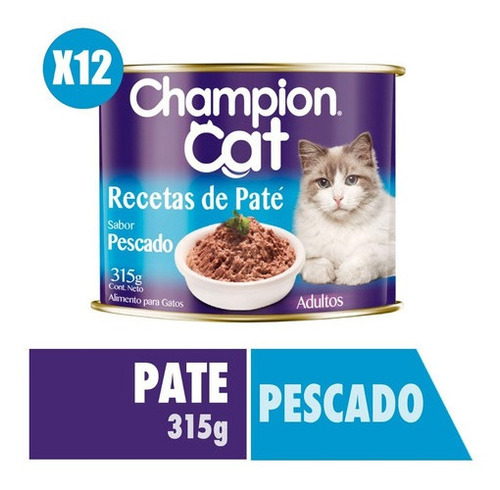 Champion Cat Recetas De Paté Pescado 12x315g