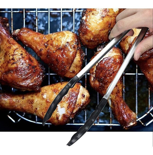 Imagen 2 de 2 de Pinzas De Cocina, Pinzas De Cocción De Bloqueo De Acero Ino