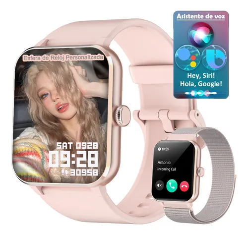 Reloj Smartwatch Mujer Hombre, Blackview R50 1.85 Smart watch, Notificación De Mensajes, Ios/android Smartwatches, Deportivo Salud, Lcd Fitness Bluetooth Color De La Caja Rosa