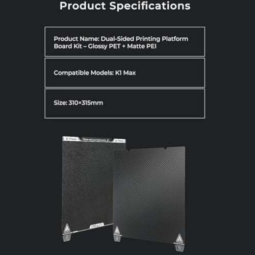 Creality K1 Max Placa De Construcción De Pet De Doble Cara +