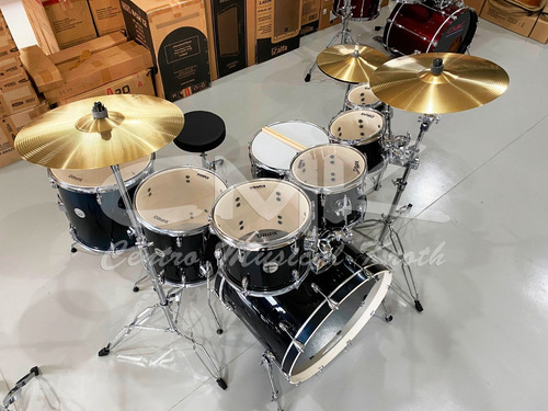 Bateria Completa Bumbo 22 Com 4 Tom + 2 Surdos Acustica Xpro