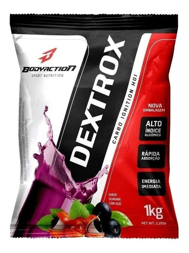 Dextrox (dextrose) 1kg Guarana C/ Açai - Bodyaction