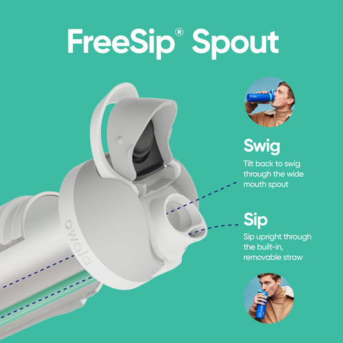 Botella De Agua Sin Bpa Con Popote 740 Ml Transparente Para