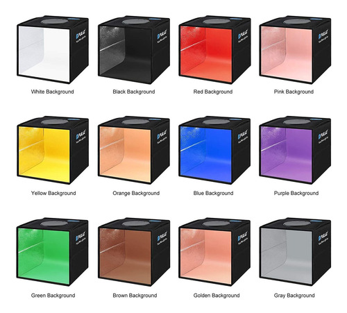 Imagen 3 de 8 de Photo Studio Cube Light Box 32x32x32 Pulgadas 80cm Car...