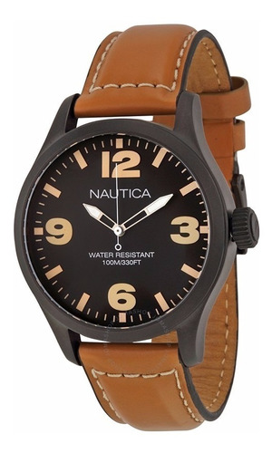 Reloj Nautica Cuero Hombre A13614g Gtía. Envío || Promo 30%