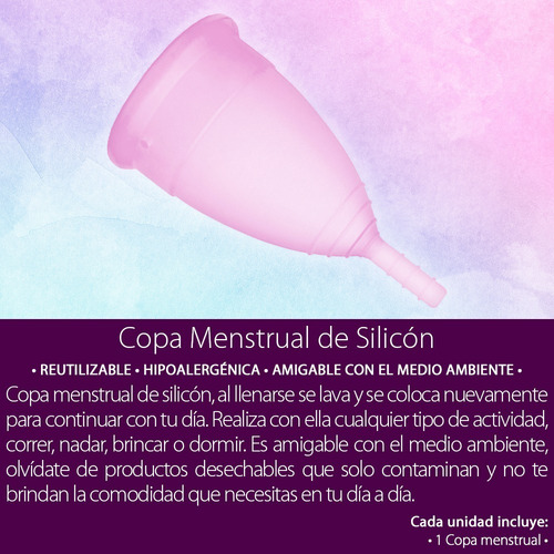 Copa Menstrual Higiene Femenina Hipoalergénica Ecológica