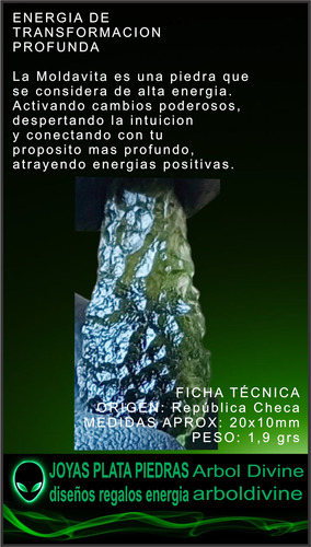 Moldavita Auténtica Piedra De Alta Vibración Arboldivine 19 Verde Musgo