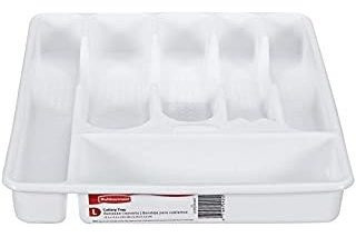 Rubbermaid Bandeja Para Cubiertos, Grande, Color Blanco