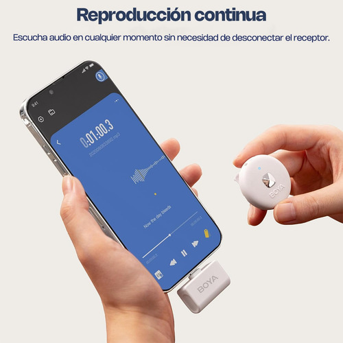 Micrófono Inalámbrico Boya Omic D Para iPhone Con Imán