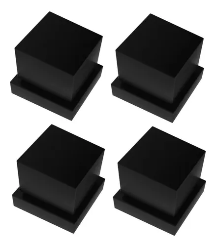 4 Acabamentos Registro Quadrado Metal Preto ½ ,¾ Padrão Deca Acabamento Fosco