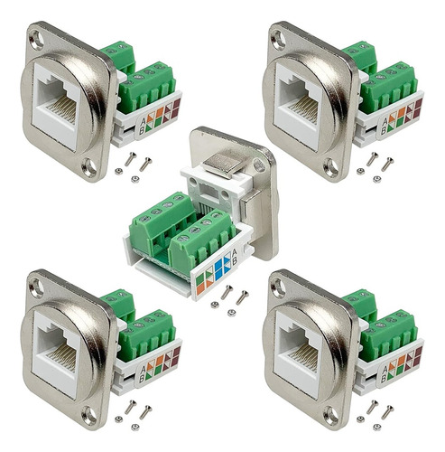 Módulo De Red De Terminales Sin Soldadura Hembra Rj45 Tipo D