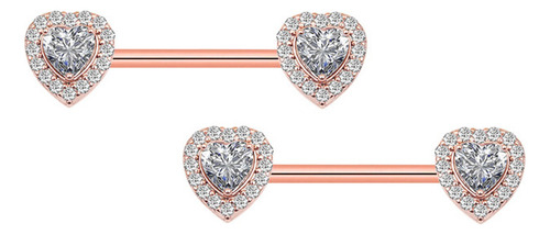 Anillo De Pecho Estilo Punk Con Forma De Corazón De Acero In