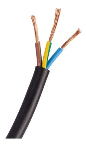 Cable Tpr Tipo Taller Envainado Negro Por Metro 3x2.5mm