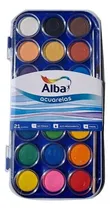 Comprar Set Acuarelas Alba X 21 Colores + Pincel En Pastilla Niños
