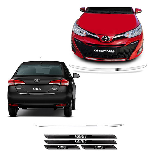 Kit Frisos Yaris Sedan 2018 2019 2020 + Soleira Da Porta