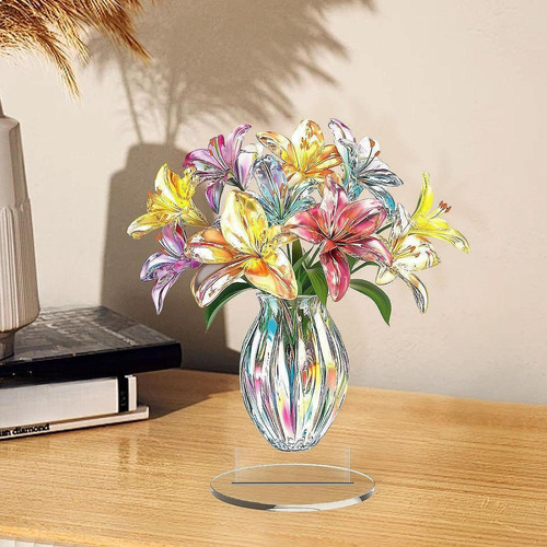 Mesa De Placa De Flores Múltiples En 2d De Mesa 17.4cmx20cm