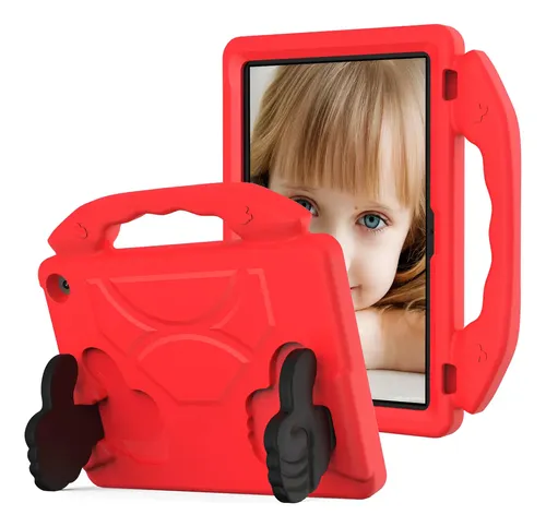 Custodia per bambini per Kindle Fire HD 10/Fire HD 10 Plus (2021), custodia protettiva in EVA leggera e resistente agli urti, con maniglia di supporto, custodia per tablet (nero