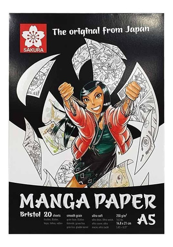 Block De Papel Manga - Sakura Bristol (20 Hojas, A5)