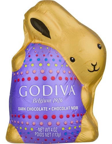 Conejo De Chocolate Oscuro Belga Godiva Dark Choco 113g Imp.