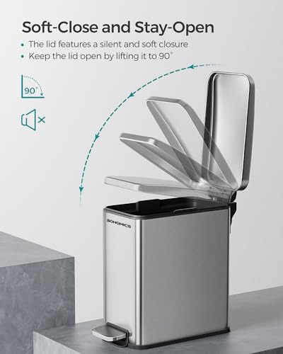 Cubo De Basura Para Baño Y Juego De Cepillo Para Inodoro Son