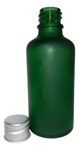 Frasco Vidrio Verde Esmerilado 30ml Tapa De Aluminio X30