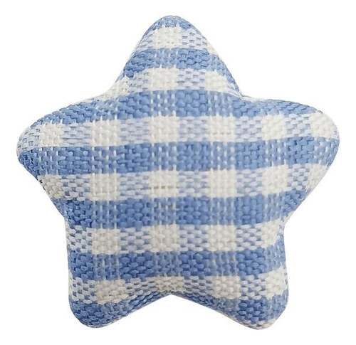 Aplique Estrela Xadrez - Princess - 20 Unidades - 16mm Cor Azul 006