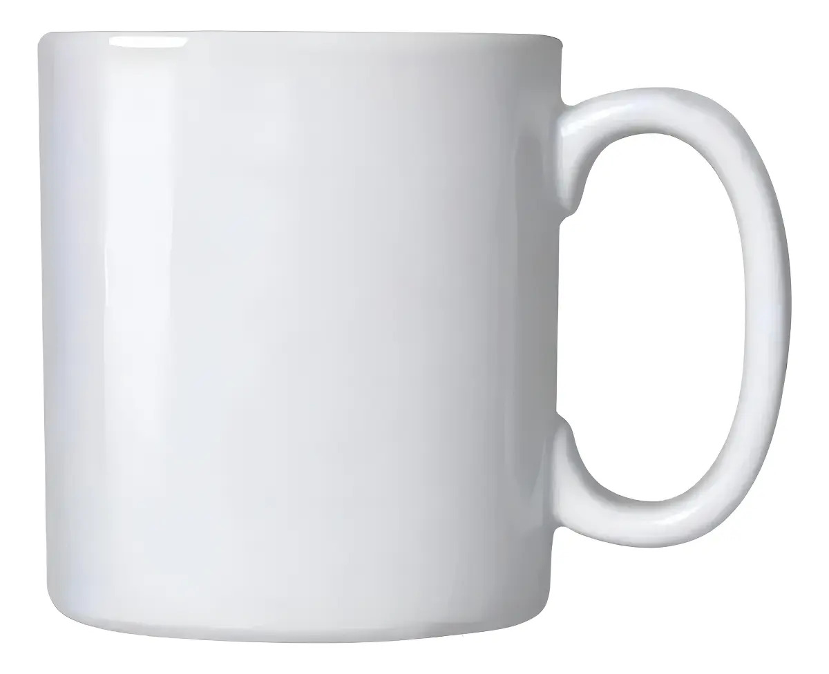 12 Caneca Cerâmica Sublimação Resinada 325 Ml Branca Sublime