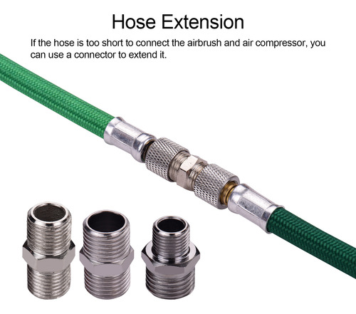 Kit Adaptador De Aerógrafo De 9 Piezas Para Mangueras De Aer