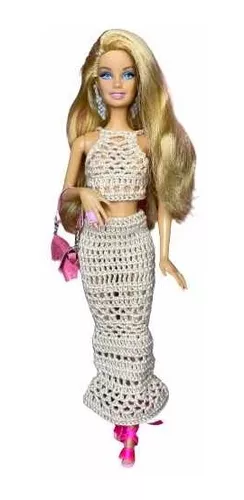 Roupas para boneca Barbie Curvy em crochê