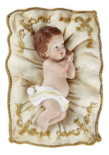 Figura Navideña De Jesús Infantil Emparejado Con Almohada.