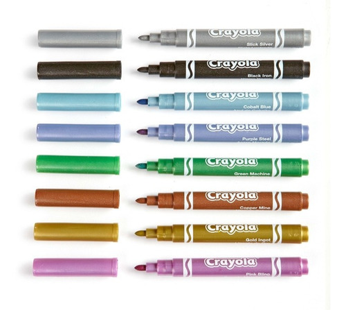 Imagen 2 de 4 de Marcadores Metalizados Crayola X8 Colores Brillantes