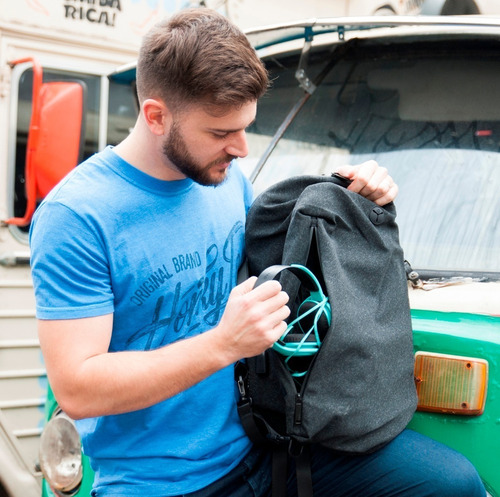 Imagen 6 de 10 de Mochila Porta Notebook 17¨ Inteligente Smart Usb Biwo Full