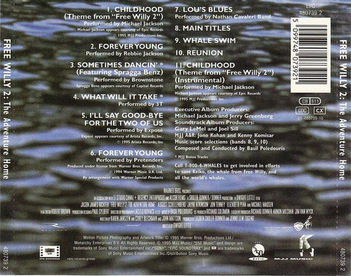 Cd Free Willy 2: The Adventure Home (original Motion Picture Estándar